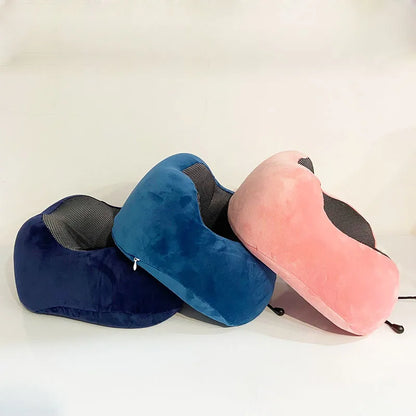 U Shaped Memory Foam Neck Pillows Soft Cervical Orthopedic Pillow Travel Essentials For Airplane Massage Neck Cushion