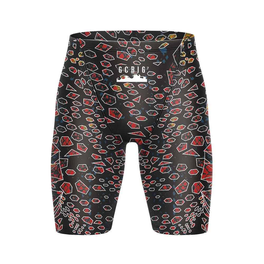 Mens Jammer Swimsuit Athletic Training Trunks Bathing Suit Durable Training Swimming Shorts Summer Surfing Diving Swimwear