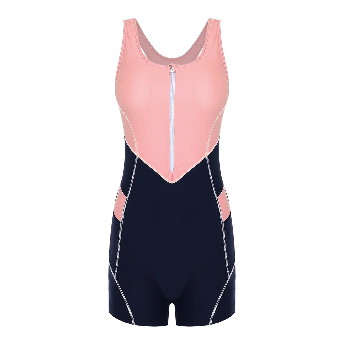 Womens Swim Leotard One-Piece Swimsuit Sleeveless Cutout Back Jumpsuit Swimwear Beachwear Bathing Suit with Removable Chest Pads