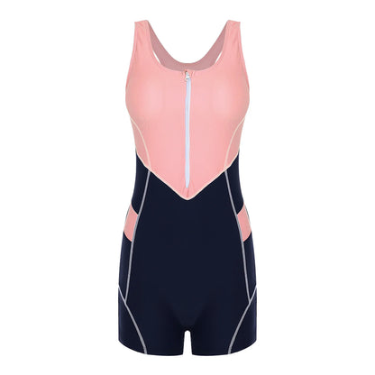 Womens Swim Leotard One-Piece Swimsuit Sleeveless Cutout Back Jumpsuit Swimwear Beachwear Bathing Suit with Removable Chest Pads