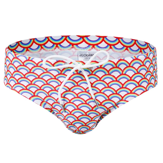 Padded Men Swimming Briefs Swimwear Color Prints Bathers