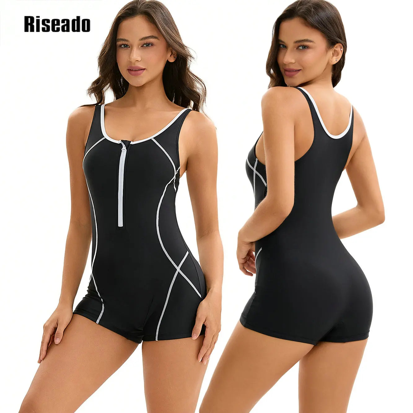 Women's One Piece Printed Boyleg Unitard Swimsuit Modest Swimwear Training Bathers Pool Beach