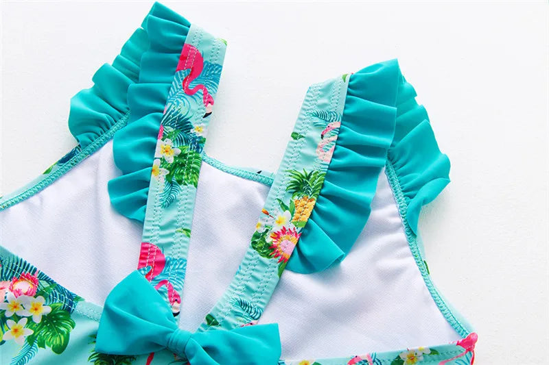 Girls Kids One Pieces Swimsuit Beach Swimwear Bathing Suit Print Kids Girl Bikinis Bodysuit Summer