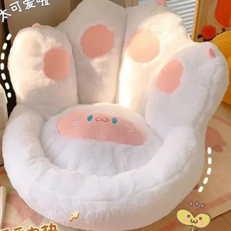 Thick Warm Floor Sofa Cushions PuTuan Cushion Floor Lazy Sofa Household Plush Tatami Waist Cushions Seat Cushion Cat Paw Shape