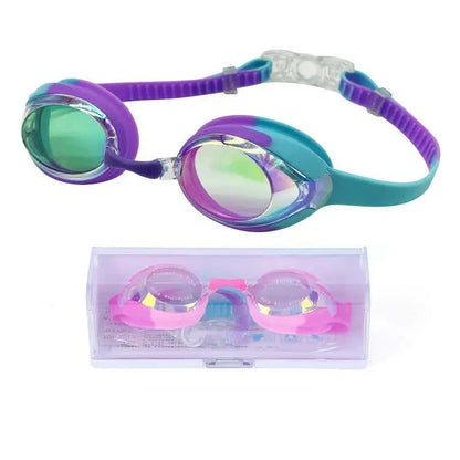 Children's Swim Goggles Electroplating High Definition Anti-fog Waterproof Comfortable Block Bright Light Vision Large Goggles