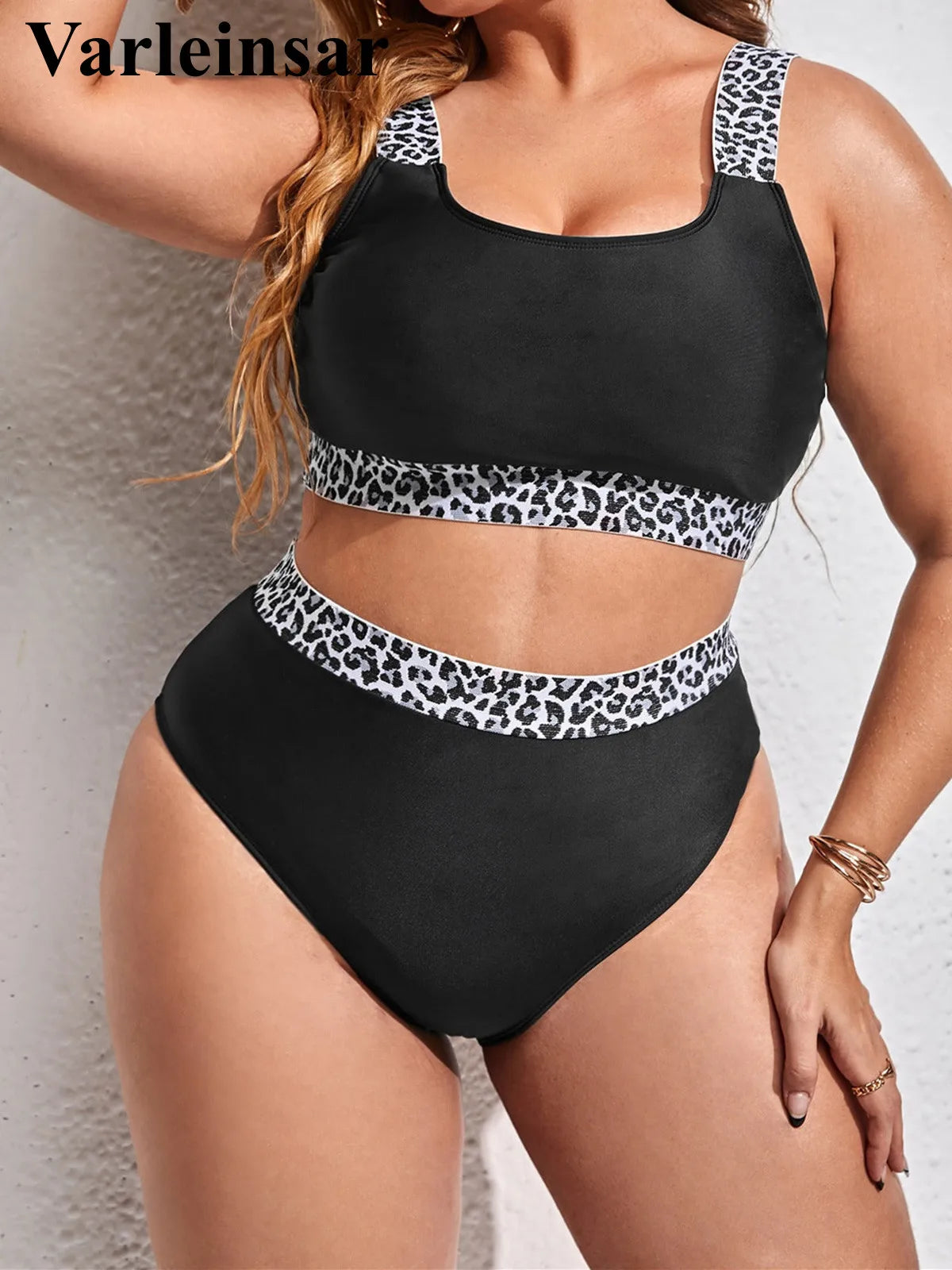 0XL - 4XL Splicing Bikini Plus Size Large Size Swimwear Women Swimsuit Female Two-pieces Bikini set Bather Bathing Suit