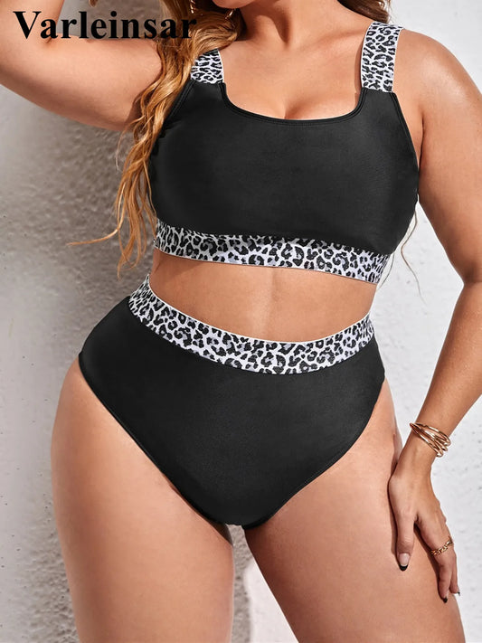 0XL - 4XL Splicing Bikini Plus Size Large Size Swimwear Women Swimsuit Female Two-pieces Bikini set Bather Bathing Suit