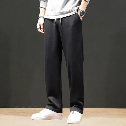 Mens Sweatpants Straight Fit Joggers Loose Drawstring Sports Pants Autumn Men Jogger Pants Casual Long Trousers Tracksuit Men