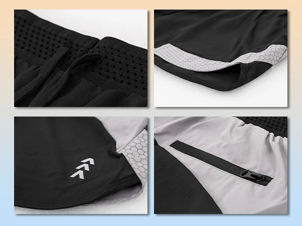 Men's Solid Drawstring Waist Pocket Shorts, Regular Fit Casual Breathable Quick Drying Swimming Shorts, Men's Bottoms for Summer
