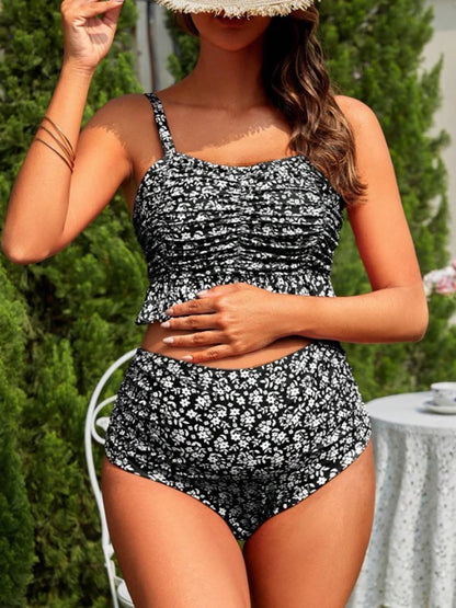 High Waist Bikini Ruffle Pregnant Swimsuit Women Two Pieces Swimwear Female Bathers Bathing Swimming Swim Suit Beachwear