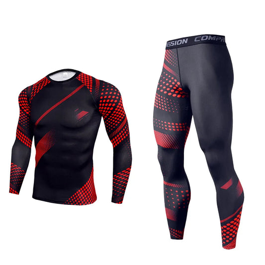 2-Piece Men's Sports Running Set Jogging Football Fitness Basketball Underwear Tight Fitting Sports Clothes Outdoor Sports