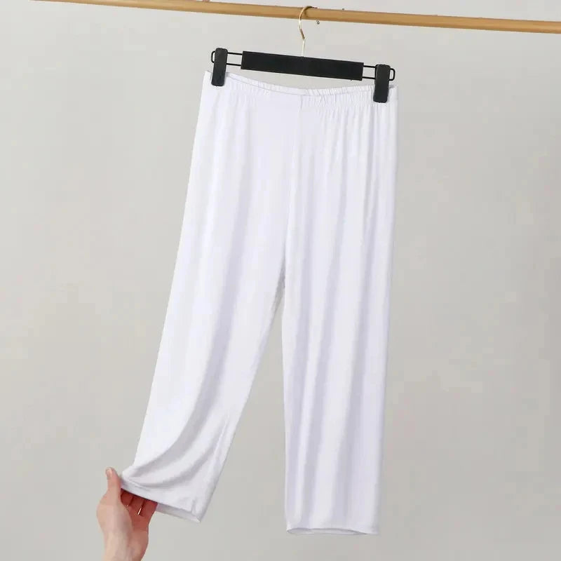 plus size XL to 8XL summer Modal leggings calf Length High waist  Stretch Casual Slimming
