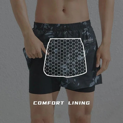 (L-5XL)Swimming Trunks Men Hot Springs Sport Shorts Quick Dry Anti Embarrassment Beach Short Pants Loose Swimsuit