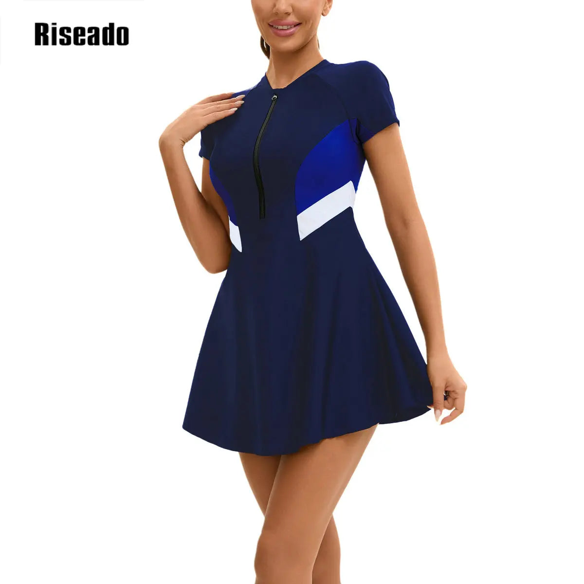 Two Piece Swim dress Swimsuits for Women Tummy Control Swim Dress Cute Modest Skirt Bathing Suit Full Coverage