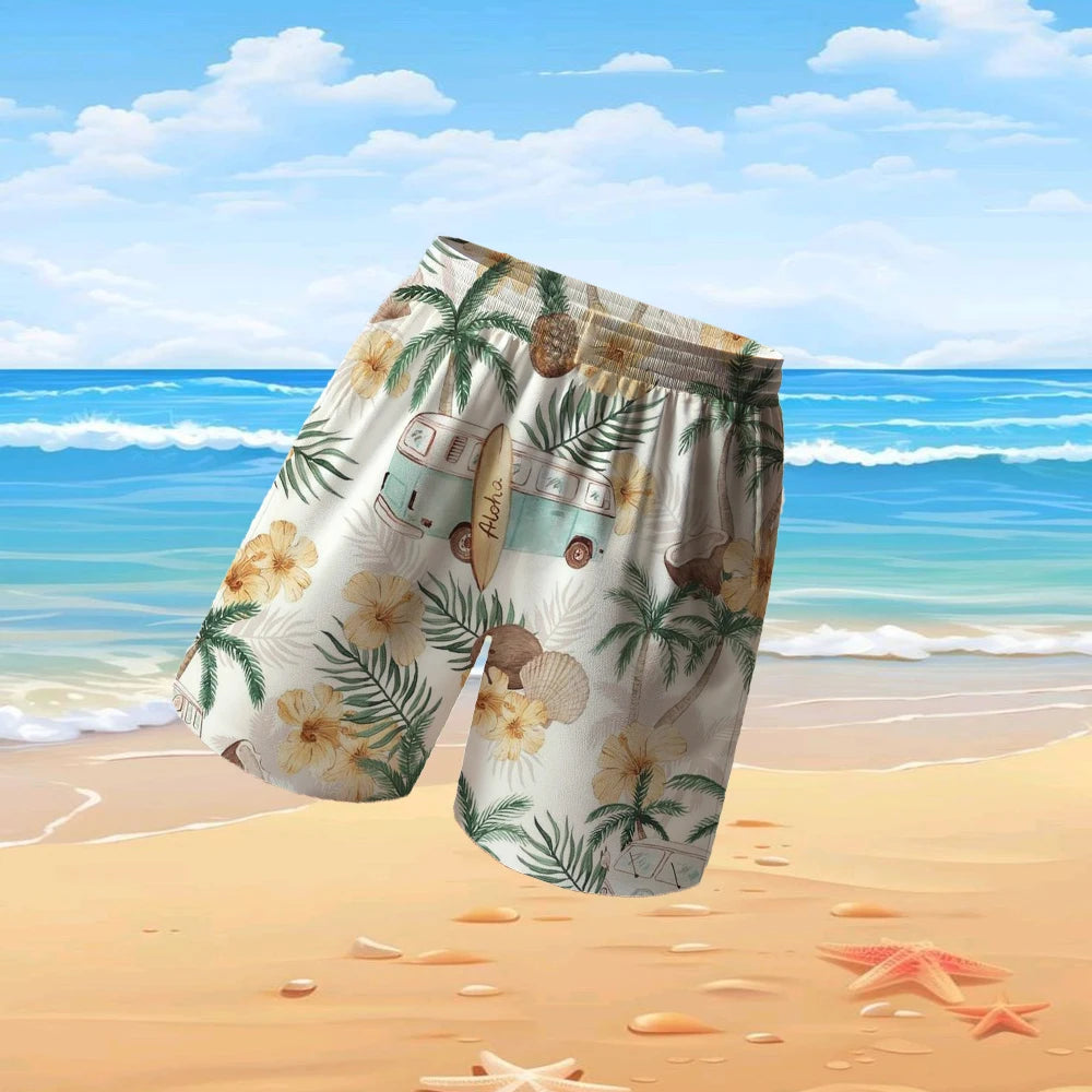 Summer Swim Shorts for Men Women Kids Beach Trunks Quick Dry Lightweight Comfortable Shorts Boys Girls Outdoor Water Fun
