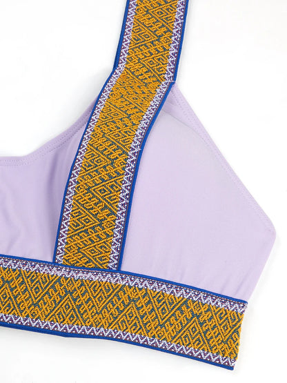 Large Plus Size Bikini Two Piece High Waist Swimsuit Women Swimwear Female Bathing Suit Beachwear Swimming