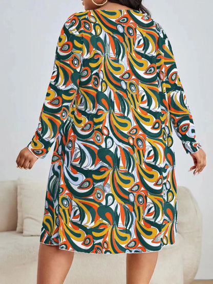 3 Pieces Large Size Bikini Printed Swimsuit Women & Kimono Drawstring Front Swimwear Female Bathing Swimming Suit Beachwear