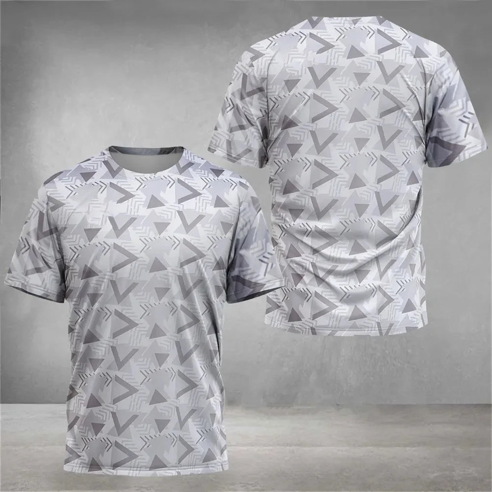 Gym T-Shirts Men's O-Neck Tennis Short Sleeve Male Breathable Fitness Outdoor Sports Tops Casual Running Badminton Sportswear