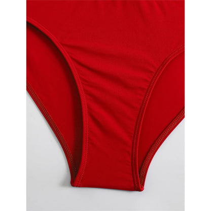 Pleated Underwired Padded Female Swimsuit High Waist Bikini Women Swimwear Two-pieces Bikini set Bather Bathing Suit Swim