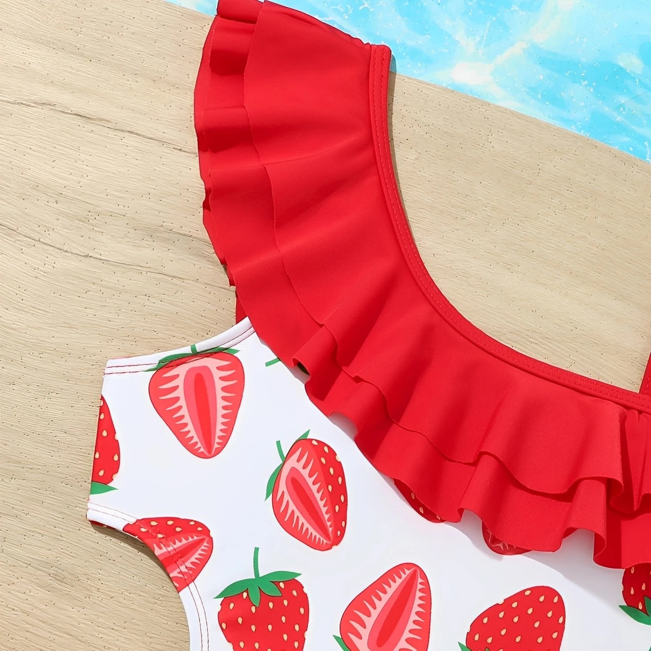 Girls Printed Ruffle Swimsuit One Piece Kids Swimwear Children Swimming Bathing Swim Suit Beachwear