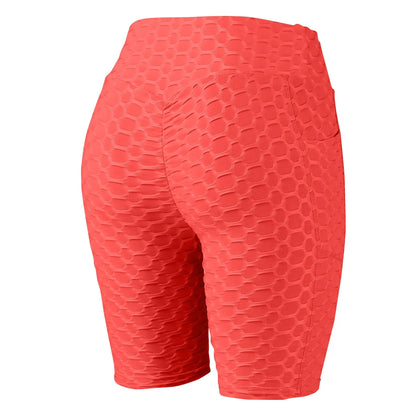 Women's Capris Yoga Fitness Peaches Buttocks Bubble Sports Leggings With Pockets Pants for Women Women’s Yoga Pants