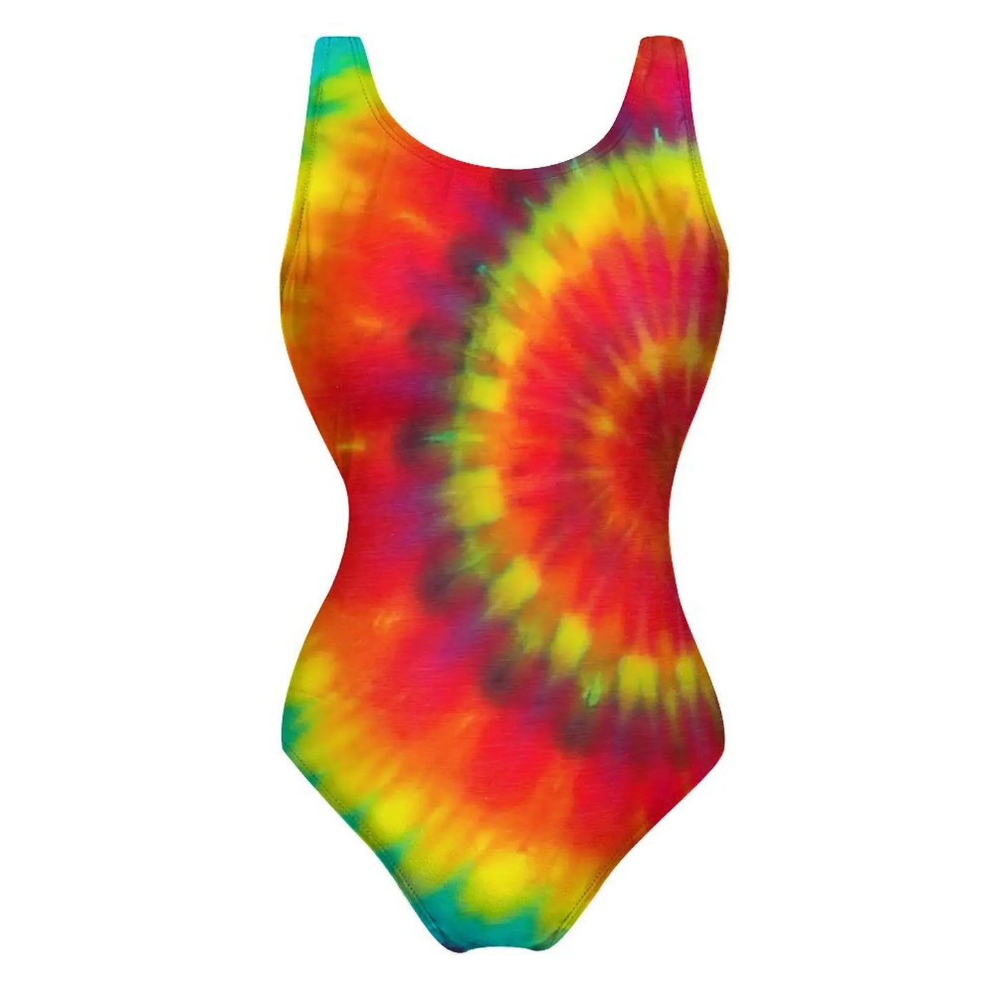 Bright Rainbow Swimsuit Abstract Art Push Up Swimwear One-Piece Vacation Bath Bathing Suit Bodysuit Design Beachwear Large Size