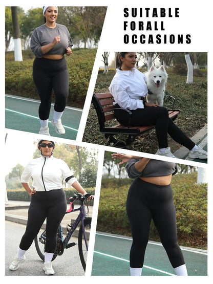 Plus Size Super Soft Sport Leggings For Women  No See Through Workout Running Yoga Athletic Leggings