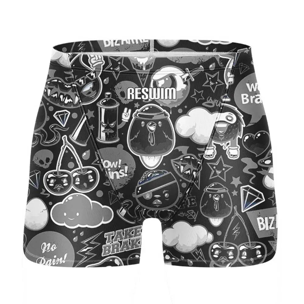 Swim Boxers Summer Swimming Trunks Men's Swim Jammer Surf Shorts Endurance Athletic Training Swimsuit Pants GYM Swimwear Beach Tights Shorts
