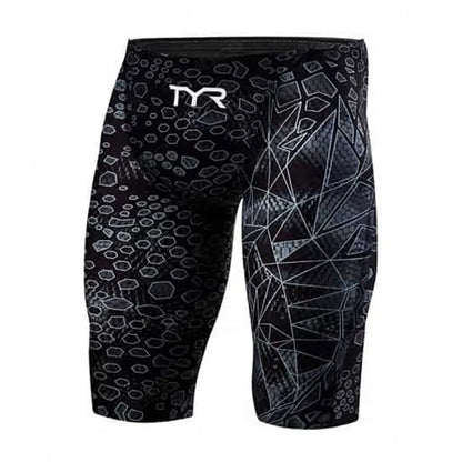 Summer Men's Swim Jammer Athletic Training Swimsuit Shorts Beach Swimming Trunks Swimwear Jammers Tights Diving Surf Shorts