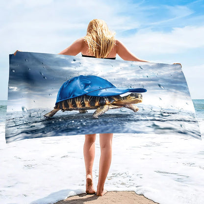 Adults Oversized Beach Towels Sand Free Sea Turtle Beach Towels Quick Dry Large Bath Towels Microfiber Lightweight Travel Towel
