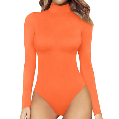 Women's Body Suit Long Sleeve Bathers Animal Patterns Tight Bodysuit Leopard bodysuit