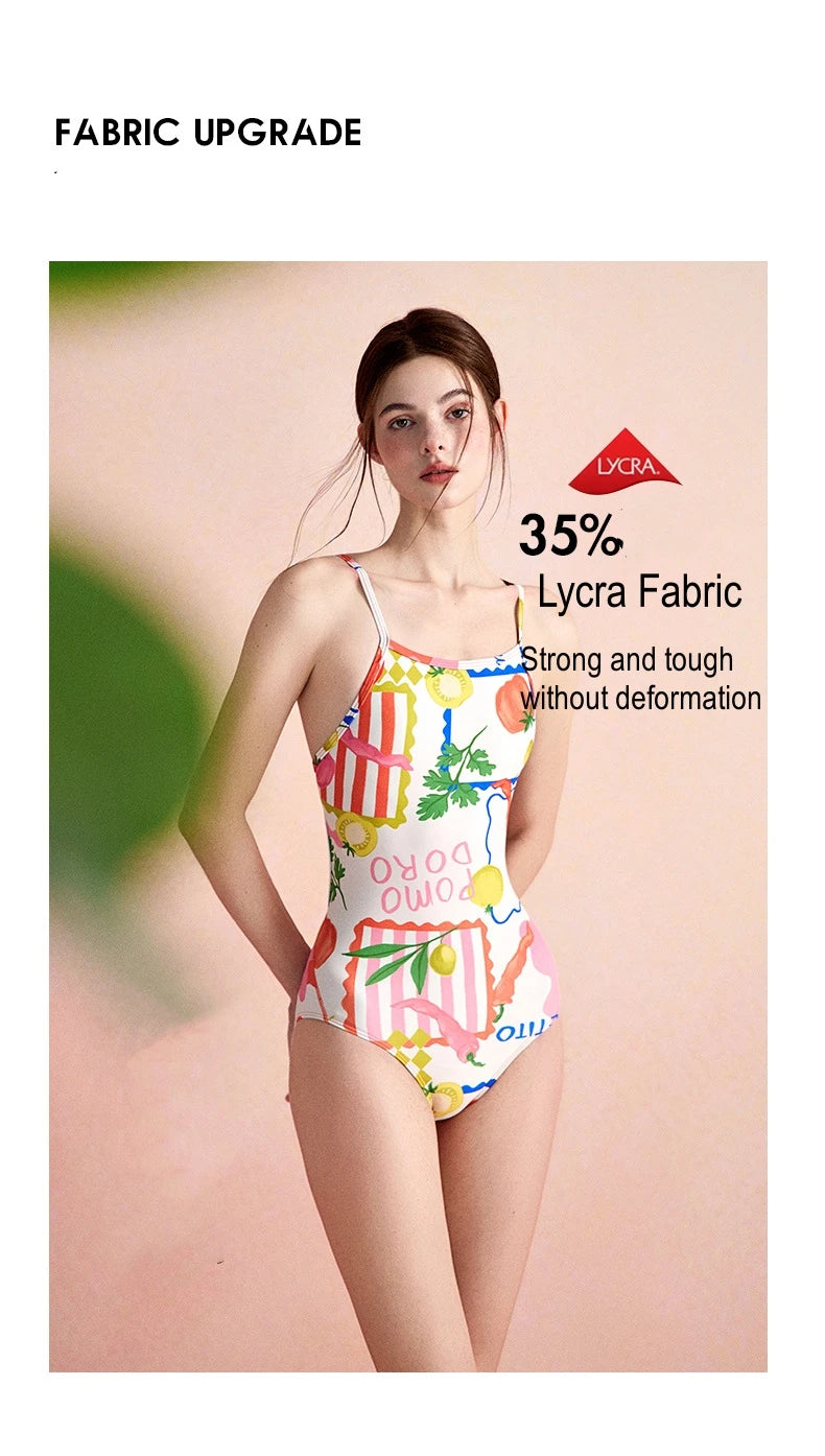 Women UV Protection One Piece WaterProof Sports Surfing Beach SwimWear Female Professional Quick-Dry Bathing Push Up SwimSuit