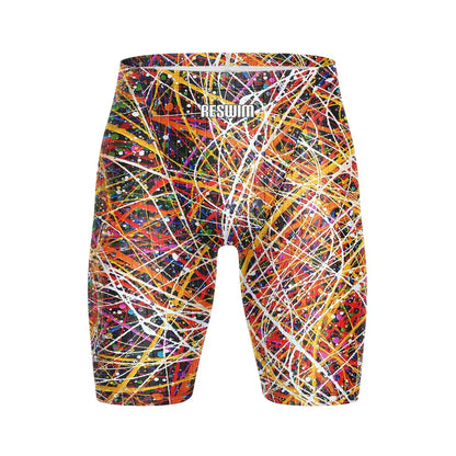 Men's Swim Beach Jammer Tights Shorts Surf Pants Athletic Training Swimsuit Shorts Lycra Chlorine Resistant Swimming Trunks