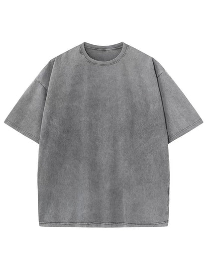 Men's Washed Vintage T-Shirts Street Hip Hop Retro Punk T Shirt women Harajuku Casual Cotton Short Sleeve Acid Wash TShirts top