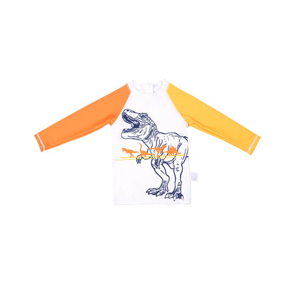 3 Pcs New Boy's Swimsuit Sun Protection UPF 50+ Long Sleeve Swimming Sunsuit With Hat Split Bathing Suits Children