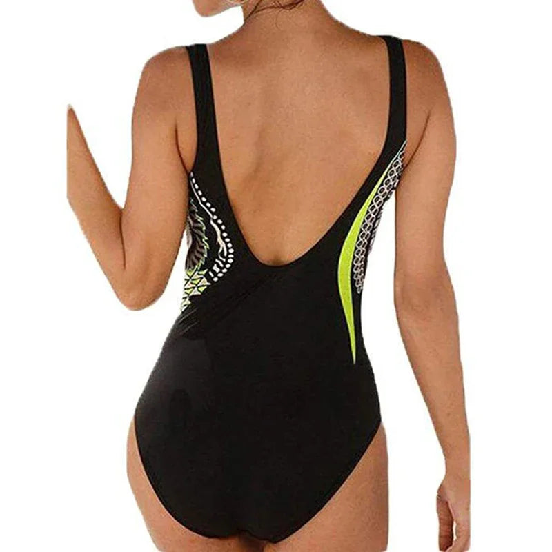 Swimsuit Vintage Design One Piece Swimwear Women Print Swimsuit Bathing Suit Plus Size Monokini Beachwear Bikini Set Female
