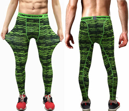 Men Camouflage Tights Man Fitness Compression Pants Quick-drying Rashguard Elastic Leggings for Gym Training