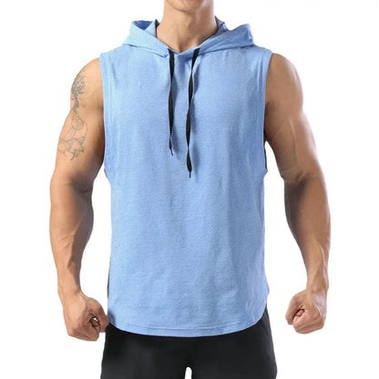 Solid Color Brand New Men's Tank Tops Vest Sleeveless Tees For Male Hooded Man Vests Tops Hip Hop Men Tank Top T shirt