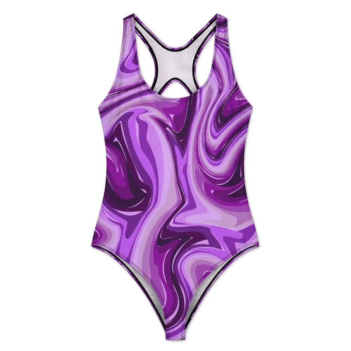 Women's Marble-Print One-Piece Swimsuit