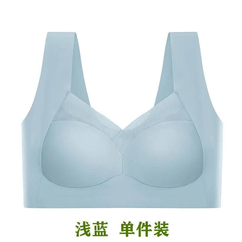 Woman Top Bra Push Up Bra Seamless Ice Silk Underwear Women Unwired Ring Sleep Lingerie Fitness Sports Bralette Invisible