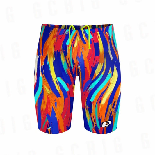 Men's Swimming Trunks Racing Swim Jammers Swimsuit Surfing Shorts Quick-Drying Chlorine-Resistant Lycras Swim Shorts