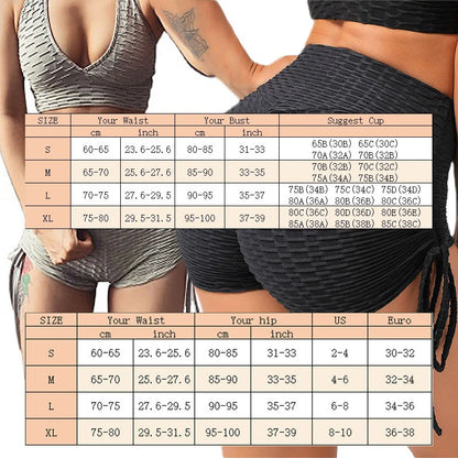 Bra Shorts Yoga Set Workout Sets for Women 2 Piece Seamless Crop Tank High Waist Shorts Yoga Outfits Drawstring