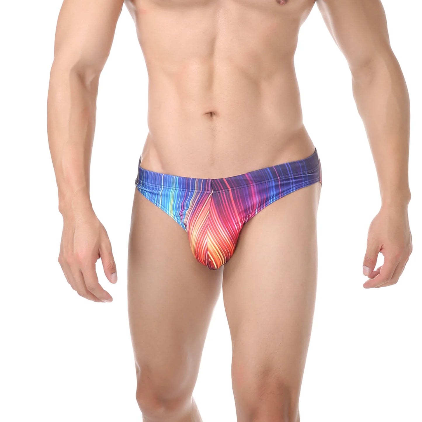 Men's Swimsuit Swim Briefs Swimwear Leopard Elastic Underwear Low Rise Beachwear Pool Party Sunbathing Slips hombre