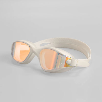 JSJM Swimming Goggles HD Anti-Fog Professional Swimming Glasses Silicone Anti-UV Adjustable Swimming Goggles Adults Unisex