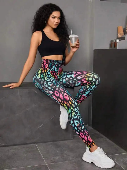 3D Print Tie Dye Sports Pants Women Seamless  Leggings High Waist Fitness Push Up Leggings Gym Clothing Workout Tights