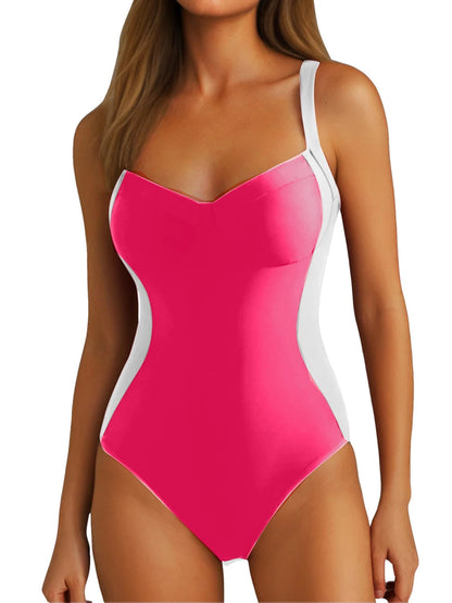Strappy Swimsuit Women One Piece Solid Slim Swimwear Female Bathers Bathing Swimming Swim Suit Beachwear XXL
