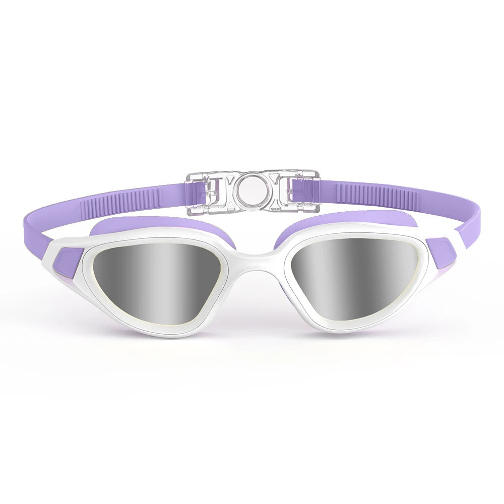 Professional Adult Anti-UV Swimming Goggles 180° Panoramic Electroplating Anti-Fog HD Lens Adjustable Silicone Swim Glasses