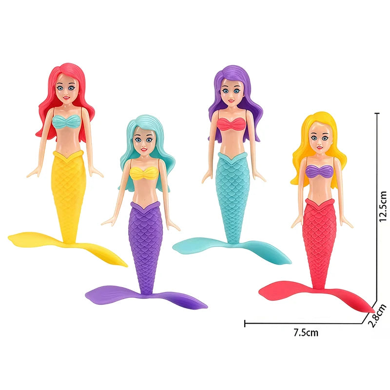 Mermaid Dive Toys Mermaid Bath Toys Colorful Mermaid Pool Toys Swimming Pool Games For Toddlers Boys Girls Teens