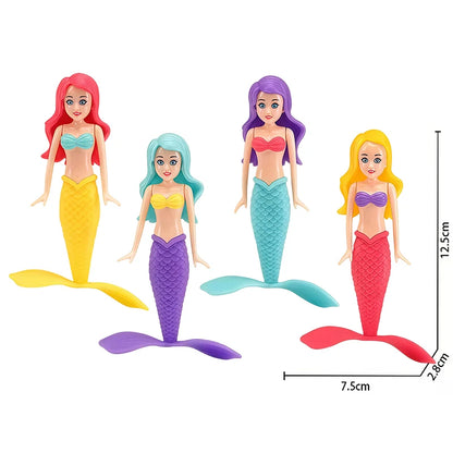 Mermaid Dive Toys Mermaid Bath Toys Colorful Mermaid Pool Toys Swimming Pool Games For Toddlers Boys Girls Teens