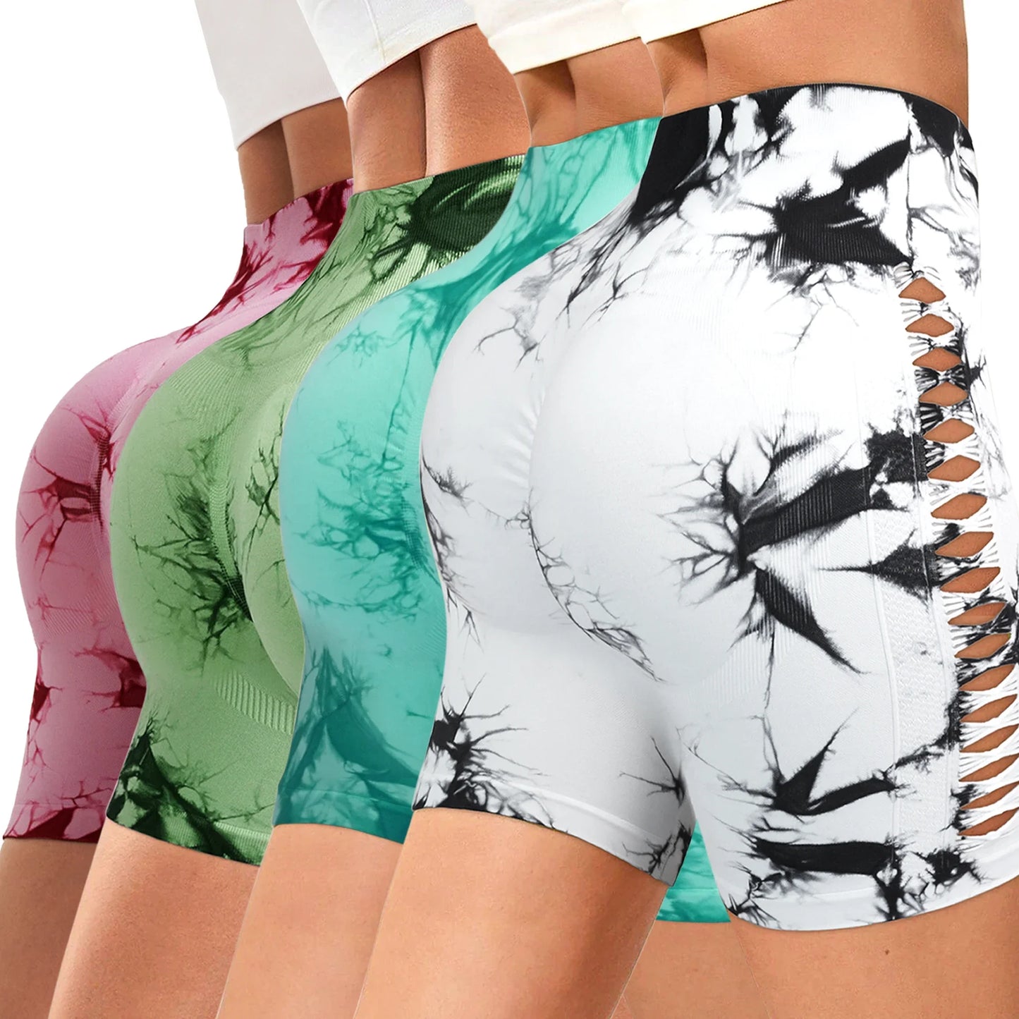 Booty Lifting Shorts Women High Waist Tummy Control Seamless Quick Dry Yoga Gym Fitness